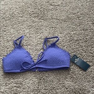 Hollister Textured Purple Bikini Top